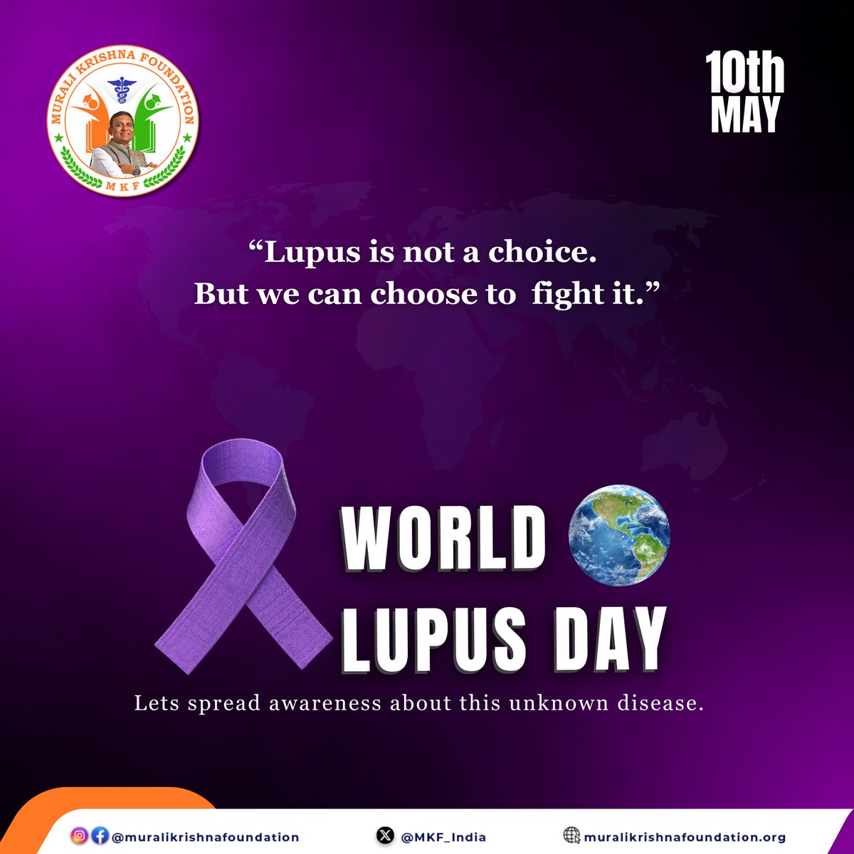 On World Lupus Day, let's raise awareness and support for those battling this autoimmune disease.

#muralikrishnafoundation #dmuralikrishna #mkf #MKFoundation #Bargarh #Odisha #worldlupusday #Lupus