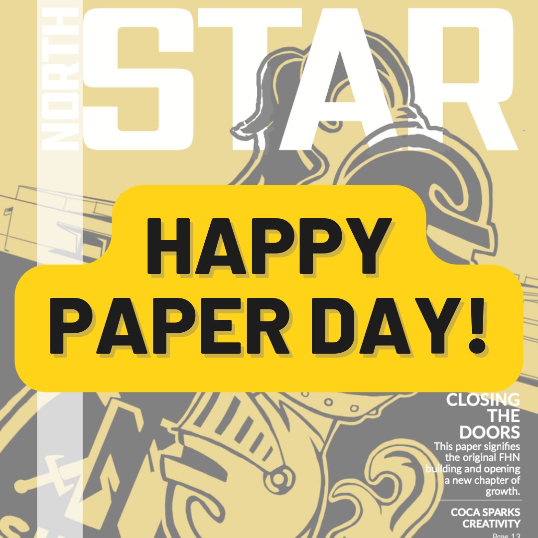 🎉 HAPPY PAPER DAY! 🎉 Get your copy of the North Star in your first hour! Find it online: fhntoday.com/newspaper/
