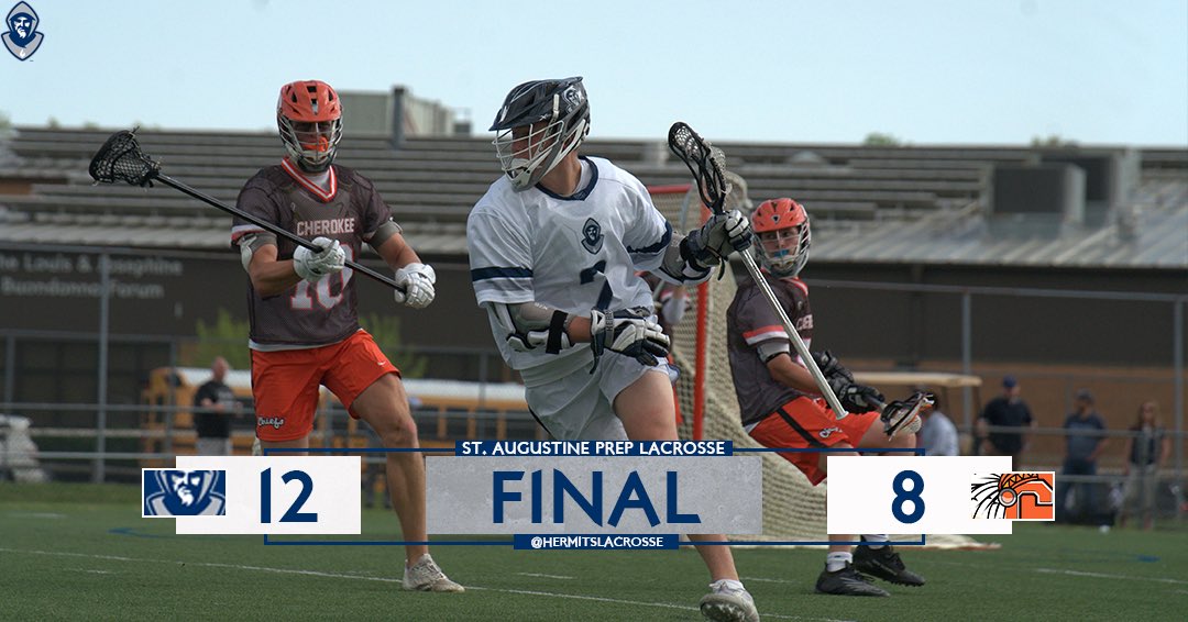 Yesterday <a href="/HermitsLacrosse/">St. Augustine Prep Lacrosse</a> took care of business on Senior Day defeating Cherokee 12-8

Noah Plenn scored his 100th career goal