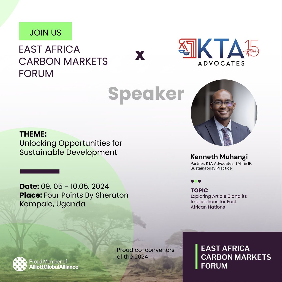 We’re excited to have our partner, @xcenneth speak at the @EAcarbonmarkets, a platform for actionable discussions around the region’s carbon markets. He will deep dive into all the aspects of Article 6 and its implications for East African nations.

#KTAat15 #EACMF2024