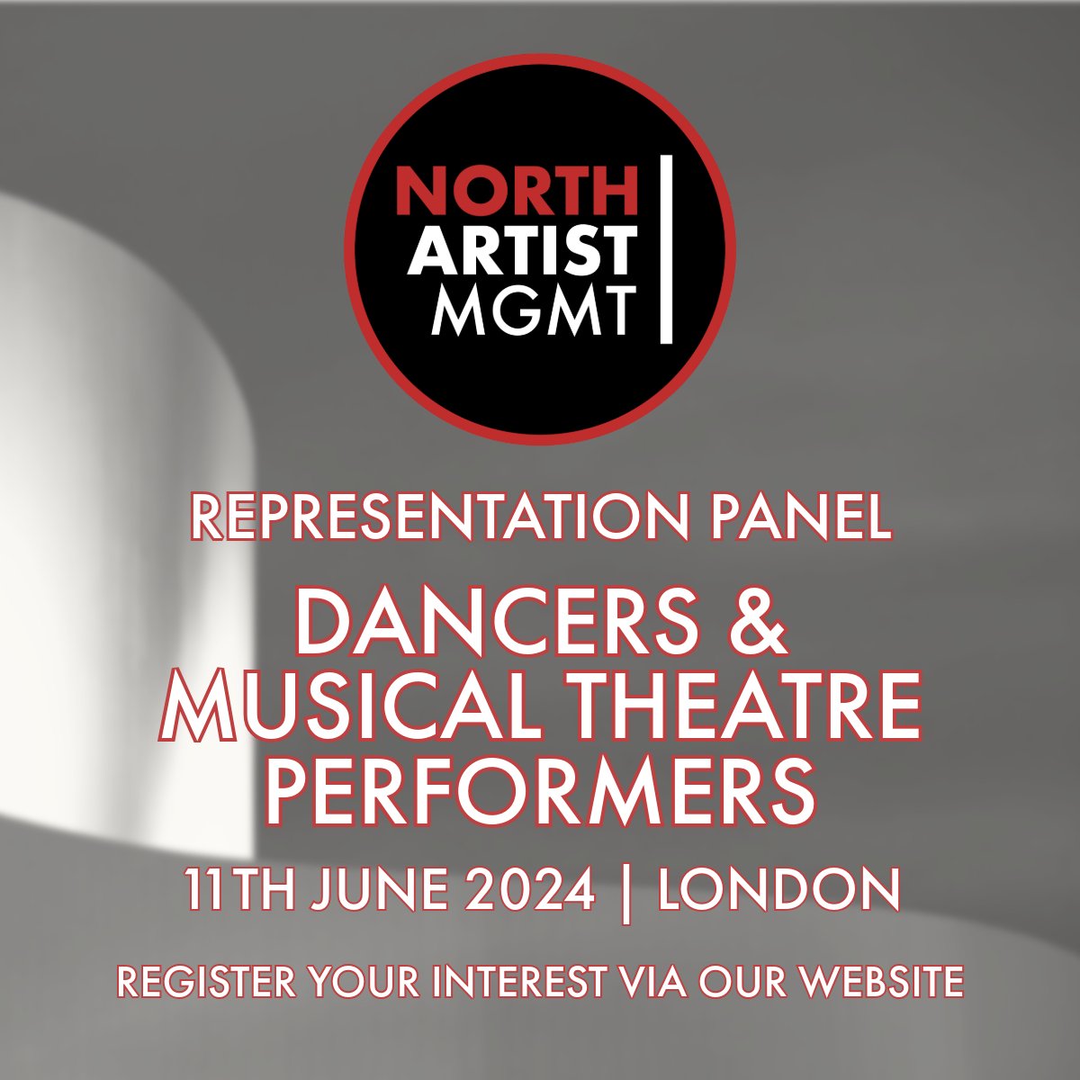LOOKING FOR REPRESENTATION OR A CHANGE OF DIRECTION? 🎭
-
We are looking for MUSICAL THEATRE &amp; DANCE BASED clients to work with.
Meet us in an audition setting to show us what you can do!
Register your details via our website.
-
northartistmanagement.com/representation 🖥️