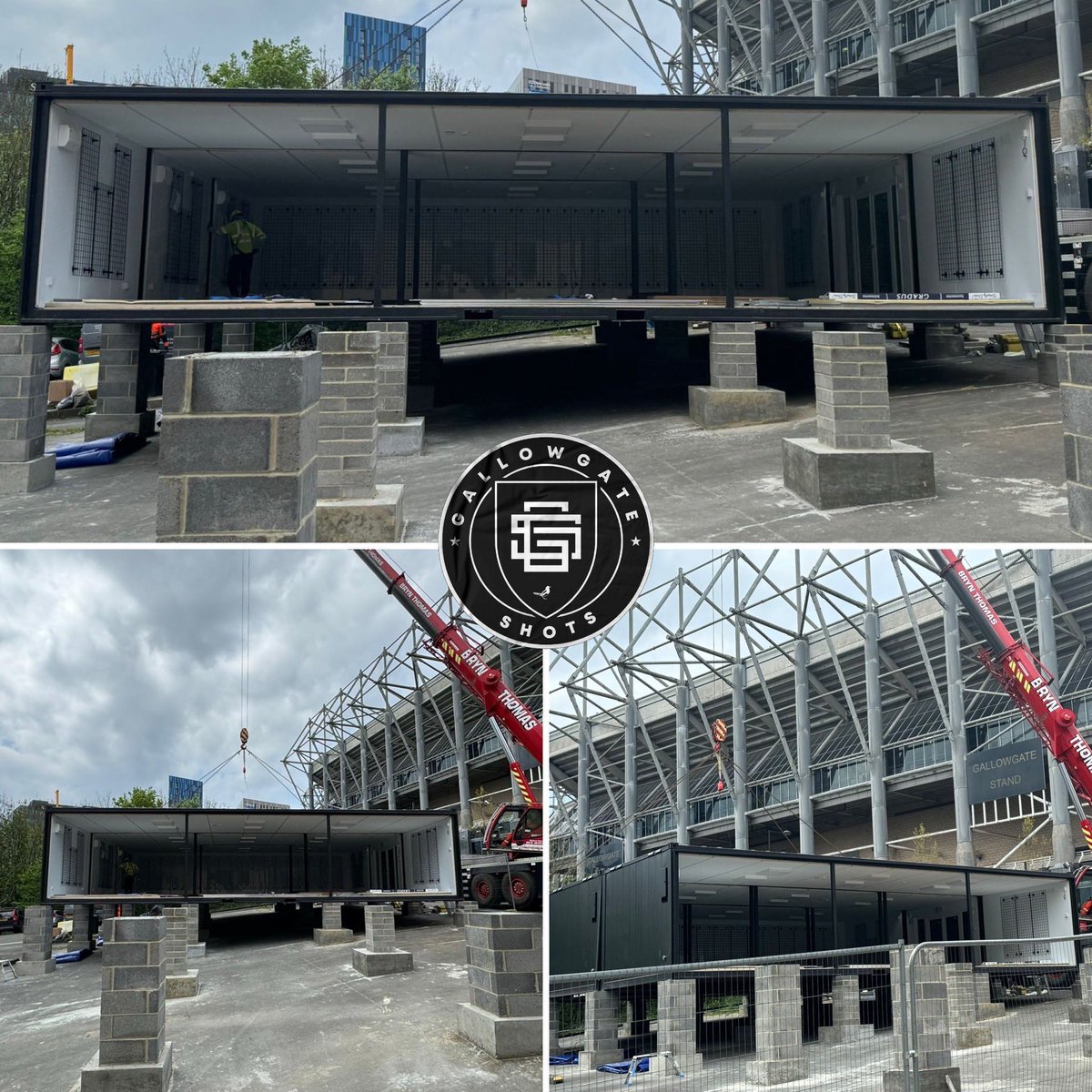 📸The container units are in place as the pop up club shop is well underway. The main store will be closed for a short period of time whilst Adidas put their stamp on it. ⚫️⚪️
