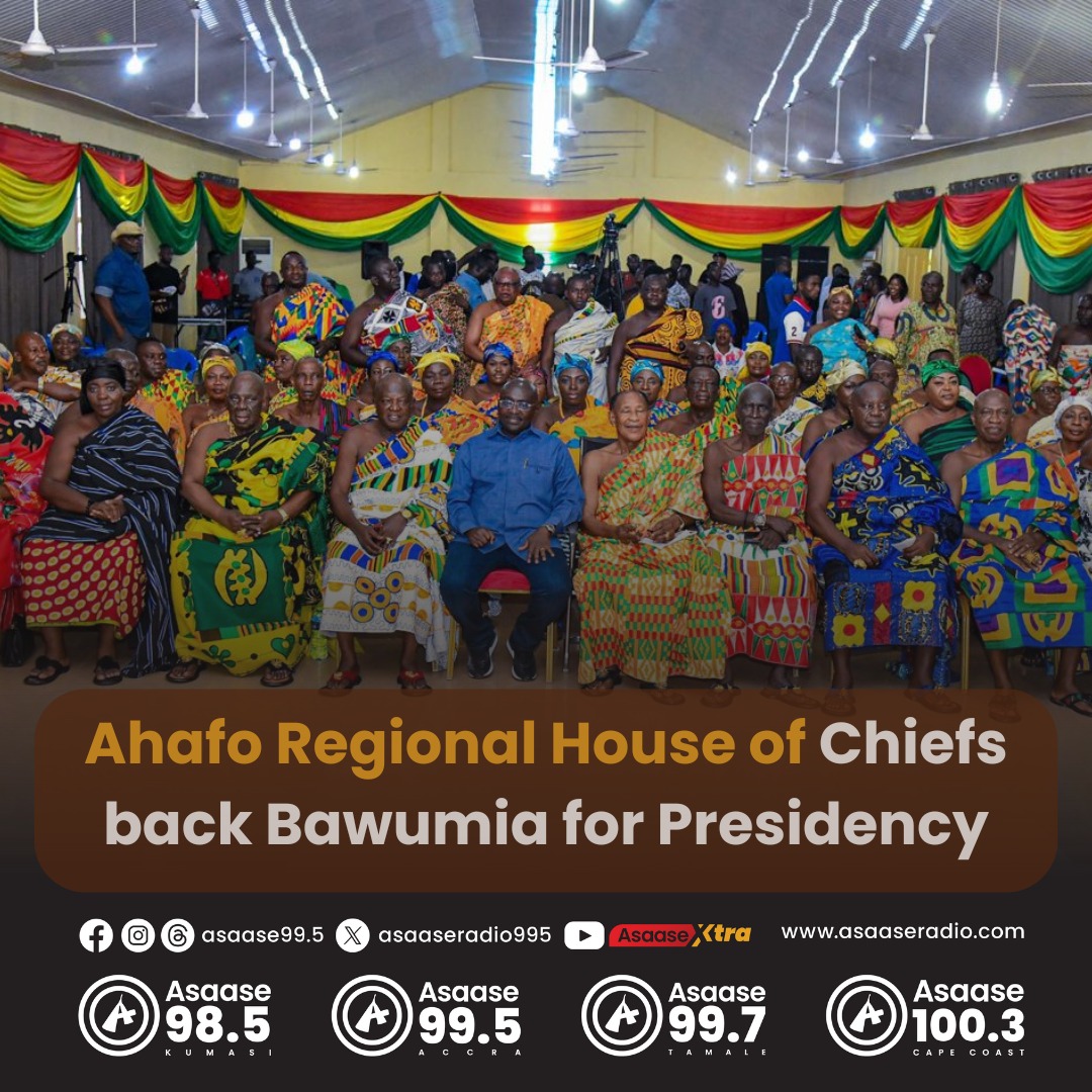 Ahafo regional House of Chiefs back Bawumia for Presidency {MORE} asaaseradio.com/vote-massively… #AsaaseNews