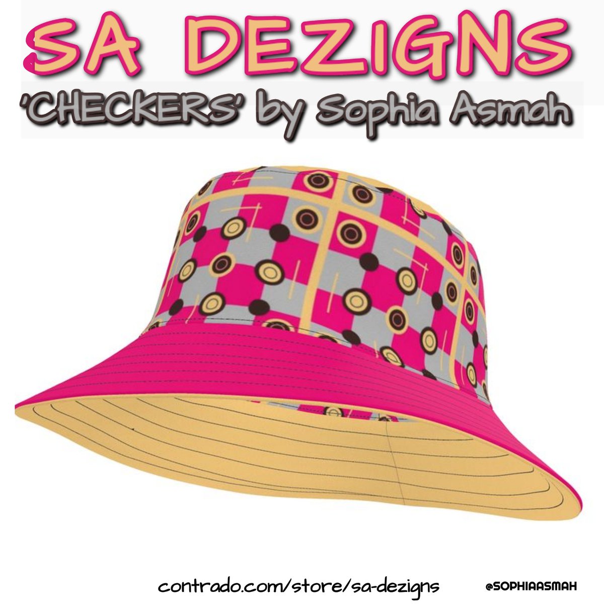 AsmahSo's tweet photo. CHECKERS by Sophia Asmah #byme #DigitalArtist #designer
Used my #artwork to #design #bagz #hatz #shadz
#inspiration-playing checkers during #pandemic
#fashion #women #style #sunglasses #hats #bags #retro #digitalart #game #sophiaasmah #sadezigns #Wednesdayvibe #Wednesdaymood https://t.co/zSQhdBtwwH