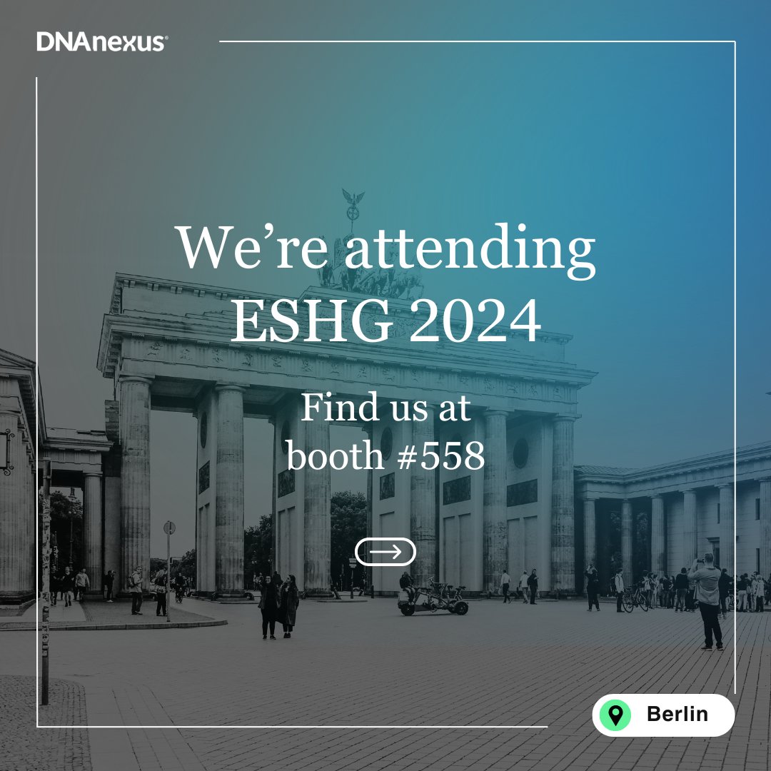 Are you attending the European Human Genetics Conference in Berlin? Please be sure to stop by Booth #558 to say hi. 👋 #ESHG2024