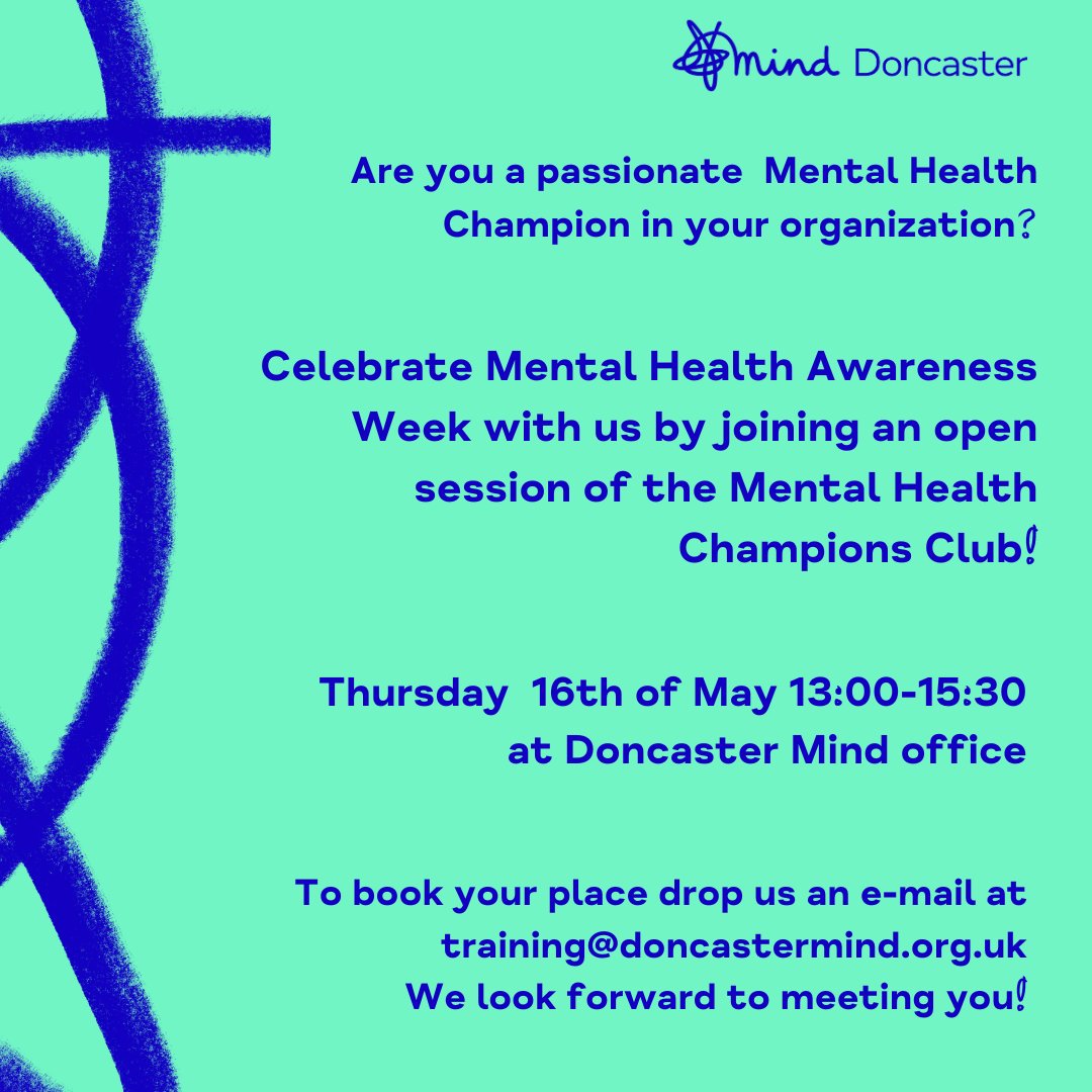 Mental Health Champions Club open session - together, we can break down the stigma surrounding mental health in the workplace and create a society where everyone feels valued, respected and empowered to seek help when needed. Book your free ticket now: ow.ly/E60050RvKLM
