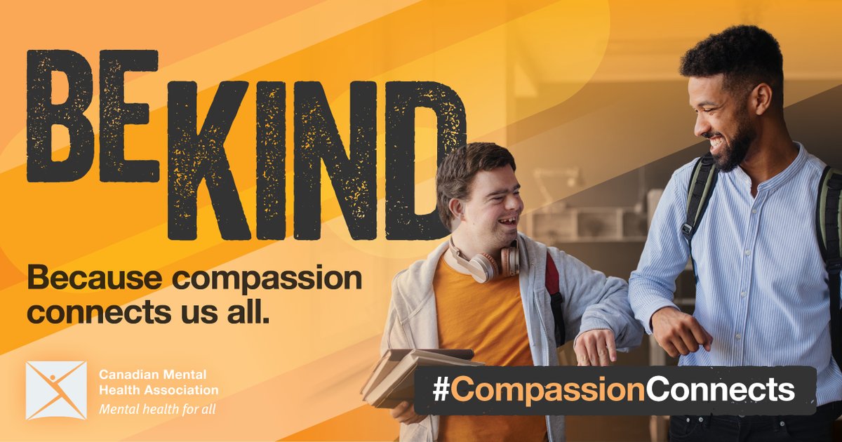 Compassion isn't just about being kind to others, it's about extending that same kindness to ourselves. Visit mentalhealthweek.ca to learn more. For a listing of events & training scheduled throughout May visit: windsoressex.cmha.ca/mental-health-… #MentalHealthWeek #CompassionConnects