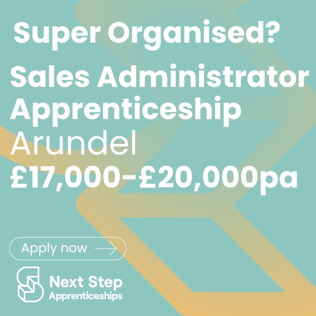 Sales Administrator Apprentice - £17,000 - £20,000 - Arundel

Apply now - nextstepapprenticeships.co.uk/jobs/sales-adm…

#SalesAdministratorApprentice #Arundel #NextStepApprenticeships