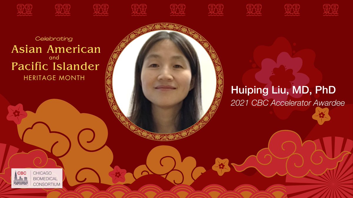 In honor of #AAPIHeritageMonth, we’re celebrating #CBCAwardee Dr. Huiping Liu @LiuCluster of @NorthwesternU recipient of CBC’s  2021 Accelerator Award, alongside Dr. Deyu Fang, for her project “Exosomes as a Novel Biologic Platform for Targeted Therapy”.  

#CancerResearch
