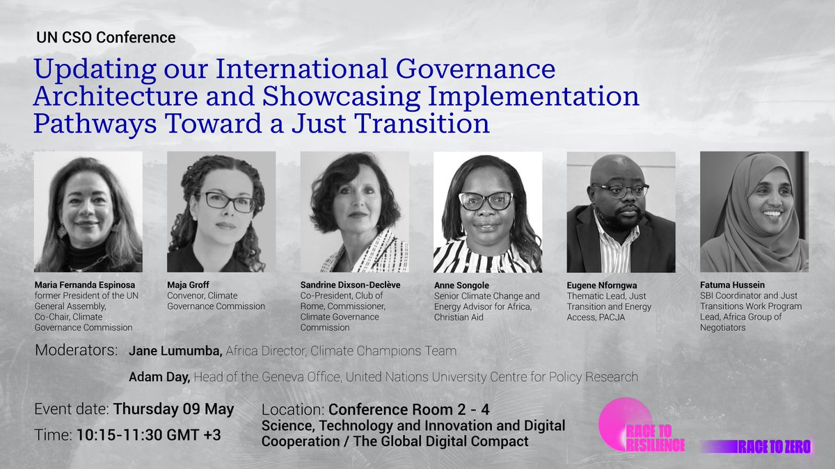 🌍 Will you be in Nairobi tomorrow for the UN Civil Society Conference? Join our workshop on international governance and just transitions. Don't miss out on transformative discussions. 📅 9 May, 10:15-11:30 AM 📌Conference Room 2-4
