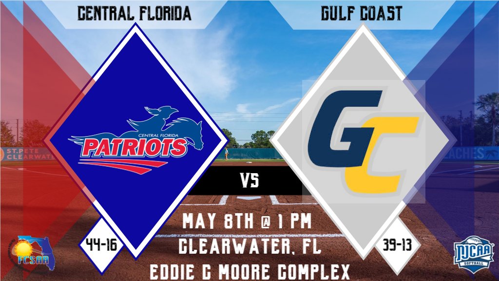 🥎POSTSEASON GAMEDAY🥎

The Pats open up with Gulf Coast in their first game of the State Tournament❗️

🆚Gulf Coast State
⏰1 PM 
📍Clearwater, FL
🏟️Eddie C. Moore Complex
📊web.gc.com/teams/pnN21pEO…
📺team1sports.com/fcsaa/

#GoPats