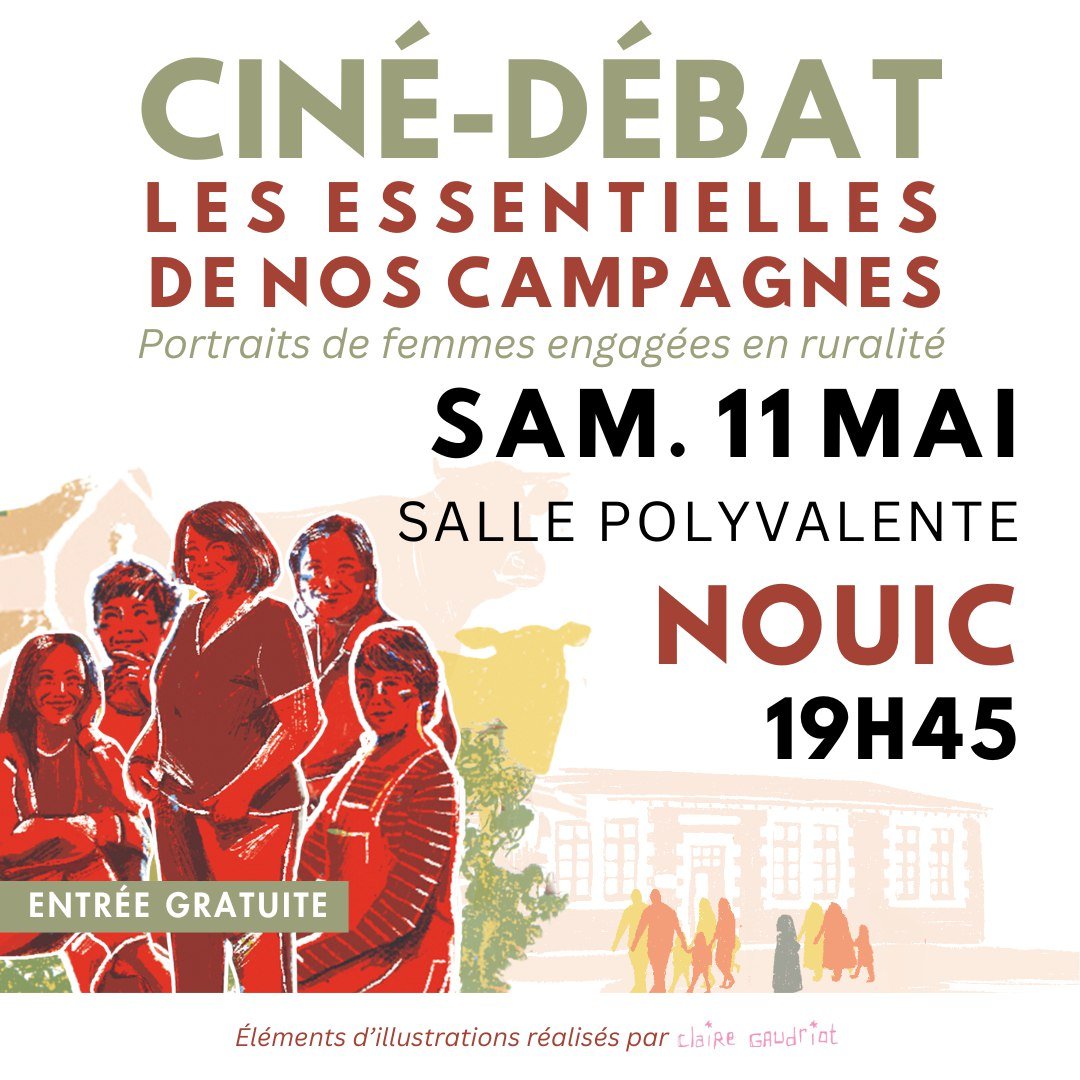 On se retrouve à Nouic Samedi, pour une nouvelle étape de notre tournée de ciné-débats ! Rendez-vous à 19h45 à la salle polyvalente, avec les @affoleesfrange et IELES !