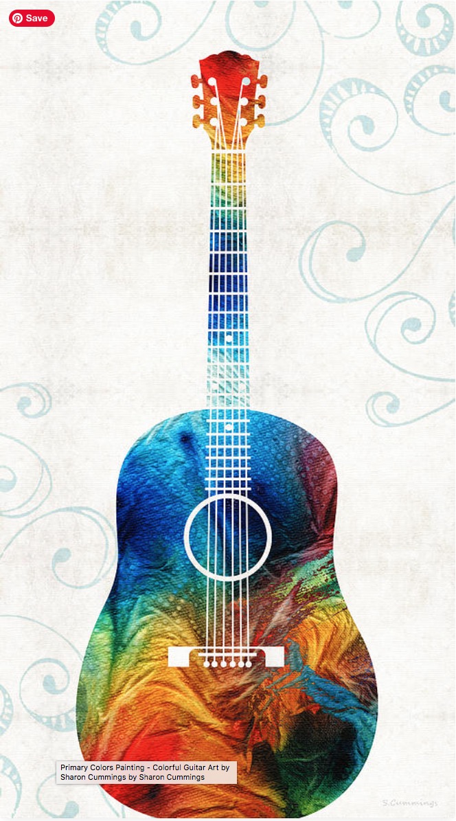 Colorful acoustic guitar HERE: fineartamerica.com/featured/color… #guitar #guitarist #GuitarHero #guitars #music #musical #acoustic #art #artwork #fun #colorful #buyINTOART #FillThatEmptyWall