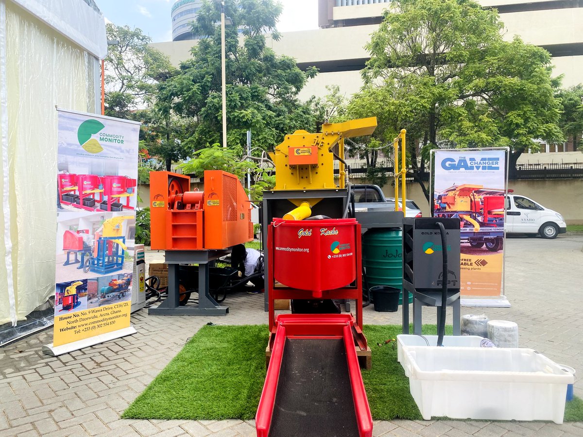 Comm_Monitor's tweet photo. Stunning exhibition at #AEHPMP on achieving #gold processing efficiency WITHOUT mercury! 

Artisanal miners deserve safe practices. @Comm_Monitor is leading the way with Mercury-Free tech. #sustainability #MakeMercuryHistory 🇬🇭 https://t.co/LKmxnQW8Y3