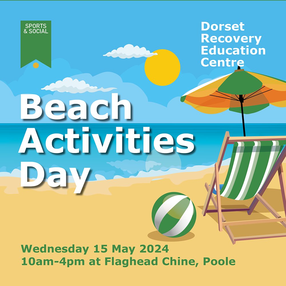 As part of Mental Health Awareness Week, members of the REC Team will be at the Beach Day with Dorset Mental Health Forum next week and would love to have a cup of coffee or game of frisbee with anyone that's passing! #RecoveryEducation