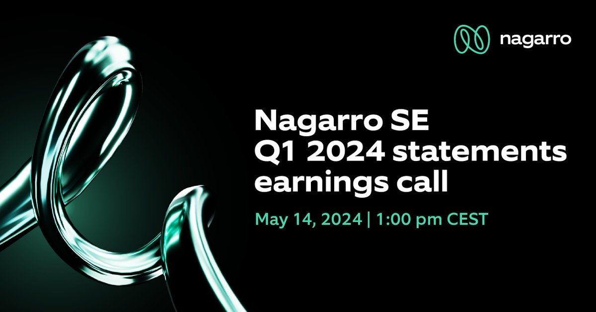 Nagarro SE will publish its quarterly statements for Q1 2024 on the morning of May 14. At 1:00 pm CEST, the company will present the results to analysts and investors, and at 2:30 pm CEST to all retail investors, via a video conference. To participate, please visit this link