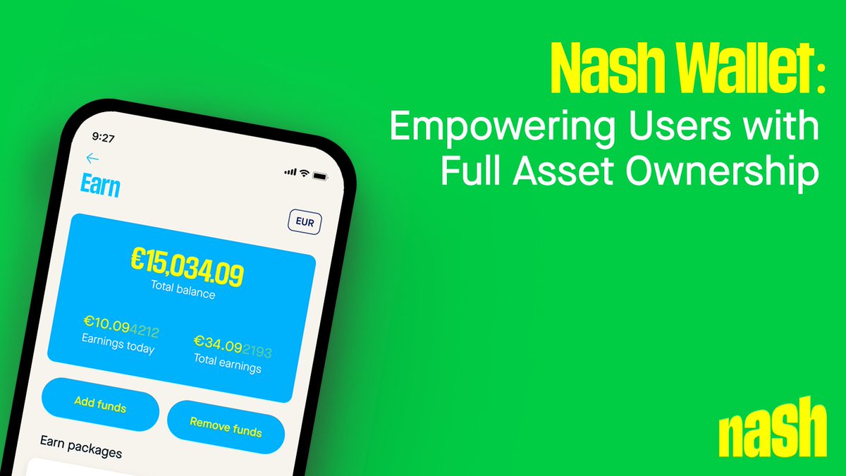 Nash Wallet is more than just a storage solution; it's a testament to the ethos of true ownership in the crypto space. With Nash, users have full control over their digital assets, ensuring security and autonomy like never before. 💼 🔐🌟 ➡️ nash.io #nashwallet