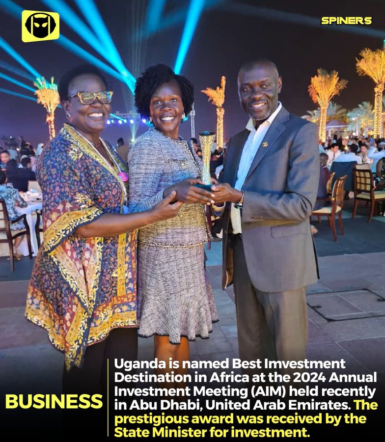 Uganda is the best investment destination in Africa. The accolade was given at the 2024 Annual Investment Meeting (AIM) ongoing in Abu Dhabi, United Arab Emirates. @AIM_Congress ugandainvest.go.ug/uganda-named-b…