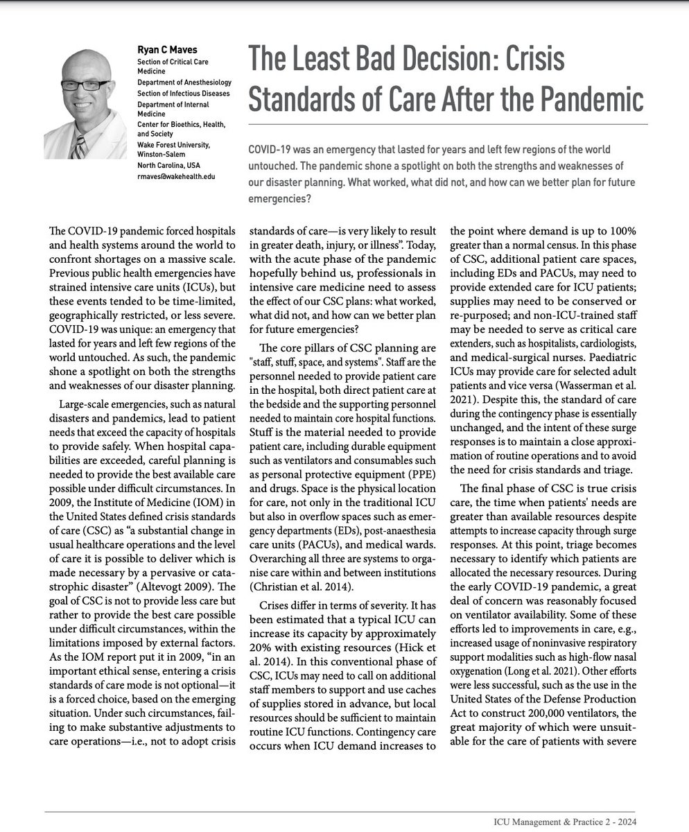 The #COVID19 pandemic highlighted the strengths and weaknesses of disaster planning. What worked, what did not, and how can we better plan for future emergencies? iii.hm/1q5l @RMavesMd