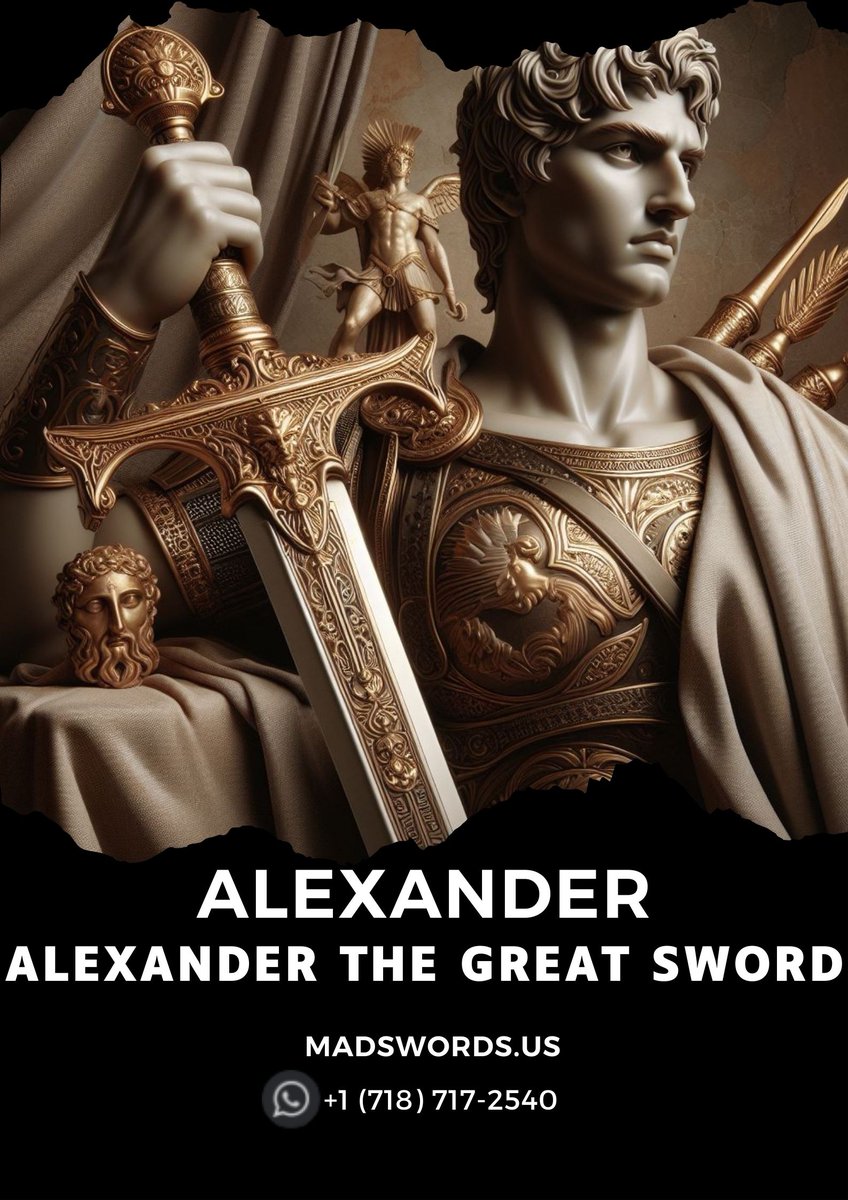 Own a piece of history! #Alexander the Great's legendary sword replica now available! Intricate engravings, gleaming blade, and ornate hilt. Perfect for collectors, history buffs, and enthusiasts! 
madswords.us/alexander-the-…
#AlexanderTheGreat #SwordReplica #AncientGreece