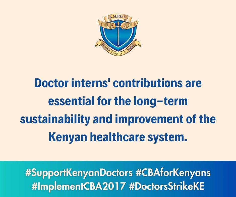 Healthcare systems worldwide recognize the value of entry-level doctors in facilities. In Kenya,for instance, they make up to 30% of the total workforce and are often the first point of contact with patients. They deserve fair remuneration.

#DoctorsStrikeKE