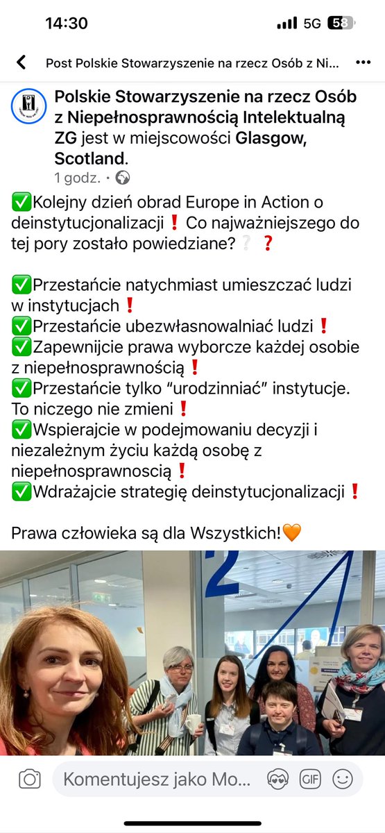 Prawa człowieka dla wszyskich!Jak długo Polska będzie bastionem archaicznych rozwiązań na rzecz godnego życia #niepełnosprawni?Europa @Europarl_PL patrzy na praworządność Polski w realizacji godności i praw osób z #niepełnosprawność z niedowierzaniem. #deinstytucjonalizacja