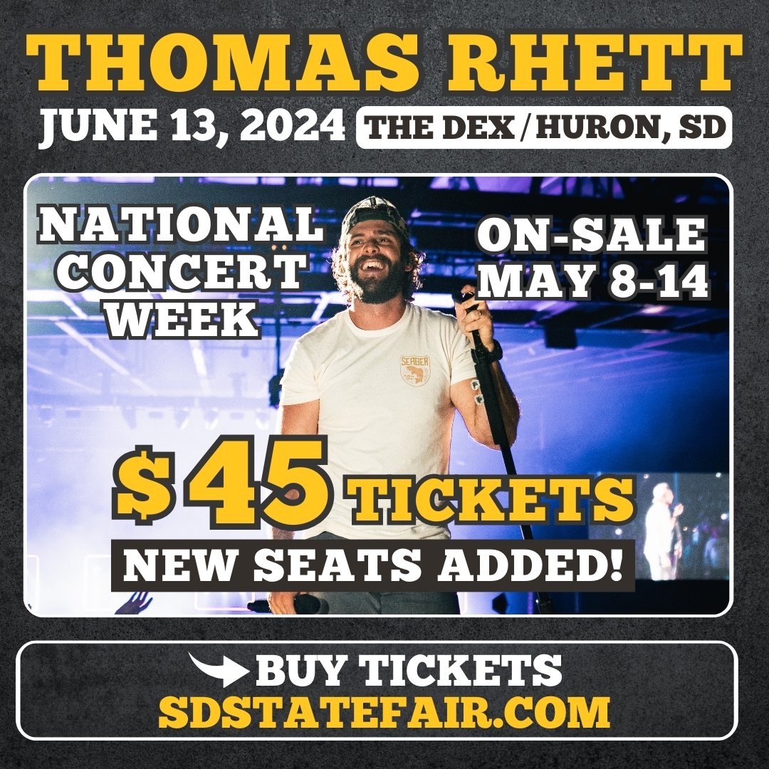 It’s National Concert Week, and we're celebrating! 😀 Score tickets to see the one and only @ThomasRhett for just $45 – new seats have been added! 🎤 Grab your tickets now, but hurry, they’ll go fast! 🎟️tinyurl.com/bdzyr4ua