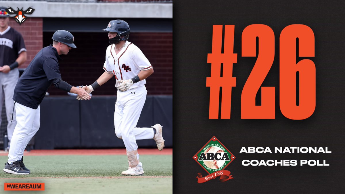 Back at No. 𝟐𝟔 in this week's @ABCA1945 Division II Coaches Poll! #WeAreAUM