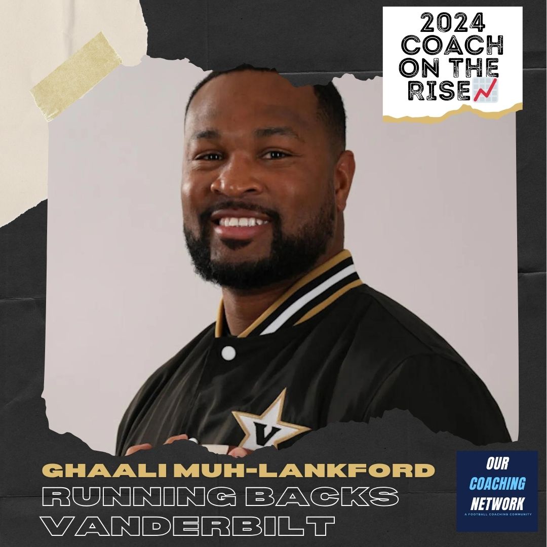 🏈P4 Coach on The Rise📈

<a href="/VandyFootball/">Vanderbilt Football</a> Run Game Coordinator &amp; Running Backs <a href="/CoachMuh_Lank/">Ghaali Muh-Lankford</a> is one of the Top Offensive Coaches in CFB ✅

And he is a 2024 Our Coaching Network Top P4 Coach on the Rise📈

P4 Coach on The Rise🧵👇