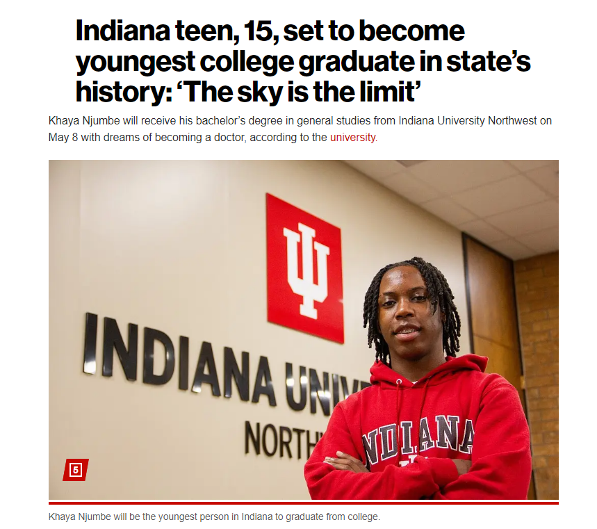 We need more good news stories like this one!

He decided he was going to earn his degree. And that's exactly what he did!

Khaya Njumbe will receive his bachelor’s degree in general studies from Indiana University Northwest on May 8 with dreams of becoming a doctor, according to…