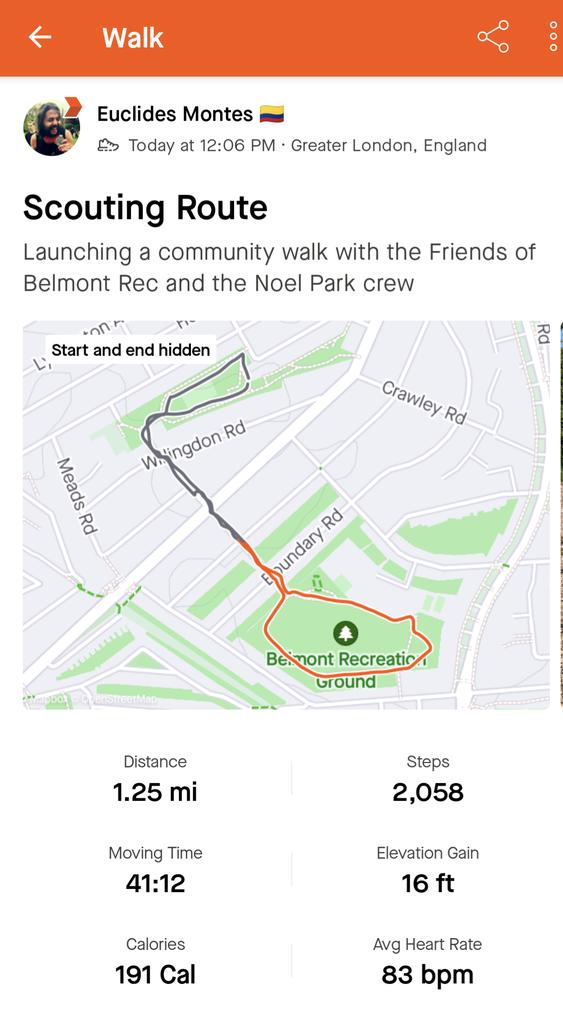Euclides Montes (@gatulino) on Twitter photo Lovely day for a walk today, scouting a route for a new community walking group accessible to all with the <a href="/belmont_rec/">Friends Of Belmont Rec</a> and <a href="/NPBigLocal/">Noel Park Big Local</a> crew. Watch this space! #HaringeyWalks Lovely day for a walk today, scouting a route for a new community walking group accessible to all with the <a href="/belmont_rec/">Friends Of Belmont Rec</a> and <a href="/NPBigLocal/">Noel Park Big Local</a> crew. Watch this space! #HaringeyWalks