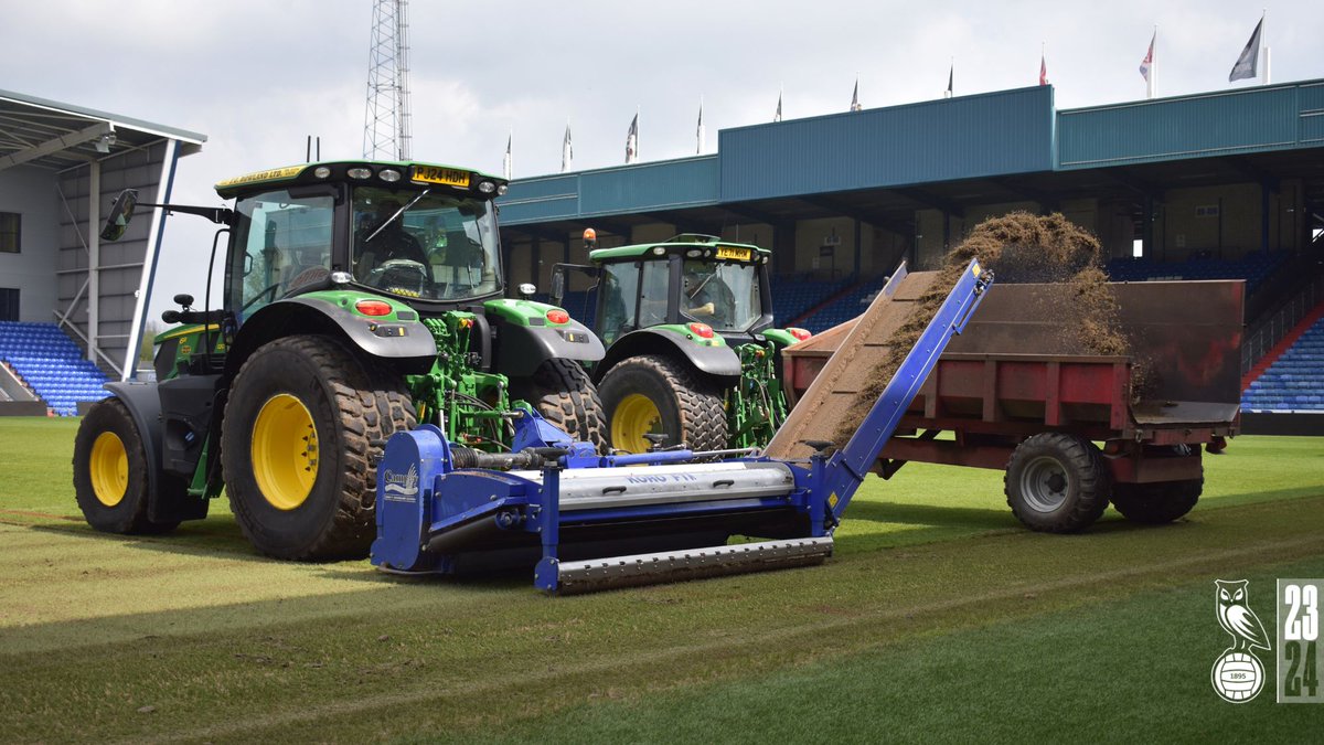 🌱 Work has commenced on this summer's pitch renovations. #oafc