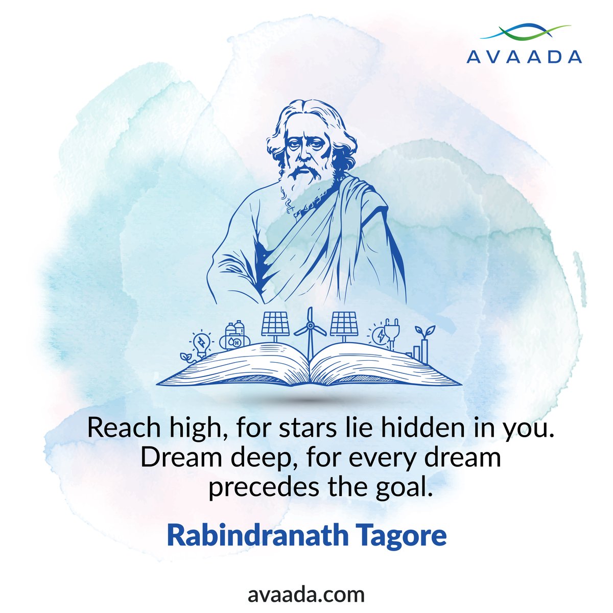 Avaada celebrates Rabindranath Jayanti with a vision for a world illuminated by clean energy. United for this cause we can make this dream a reality! 

#RabindranathJayanti #RabindranathTagore #AvaadaGroup #EnergyTransition #SustainableEnergy #ClimatePositive