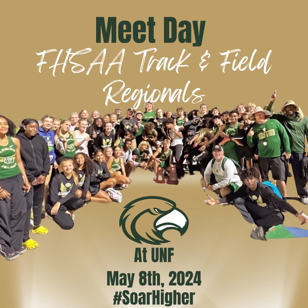 Boys and Girls Track and Field teams will take on the Region today! 3A-1 Regional Meet today at UNF! Good luck!! #SoarHigher