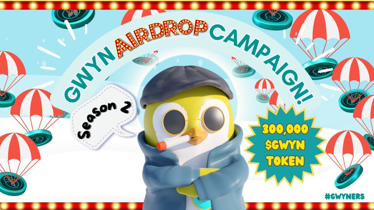 📢Our official airdrop has started!!!!!! 🎁Participate in our #Airdrop and earn 250 Gwyn (~$10) tokens. ➥ Airdrop: t.me/GwyntokenAirdr… Airdrop rewards will be distributed to winner around June 30th and 1000 lucky random (1000 winners in total) participants will be…