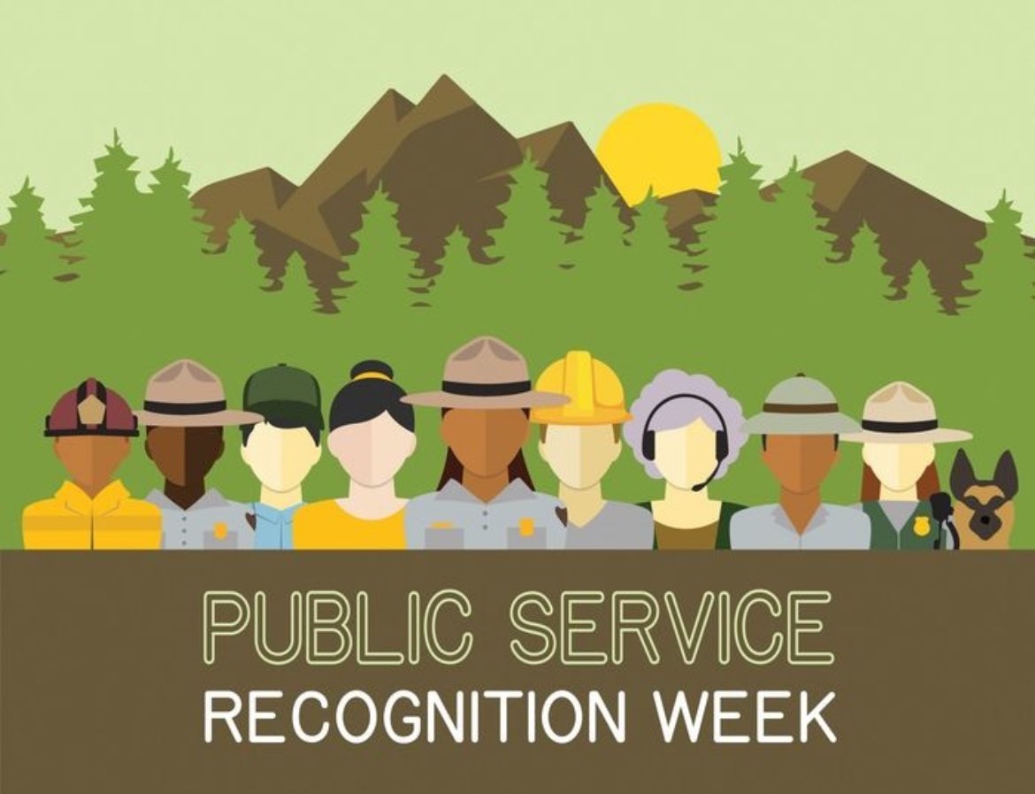 It’s #PublicServiceRecognitionWeek and we are public servants so we will now sit back & let you tell us how wonderful we are. Just kidding, of course. But really, public service is a calling & this week honors all who answer it at federal, state, county, local, & tribal levels.