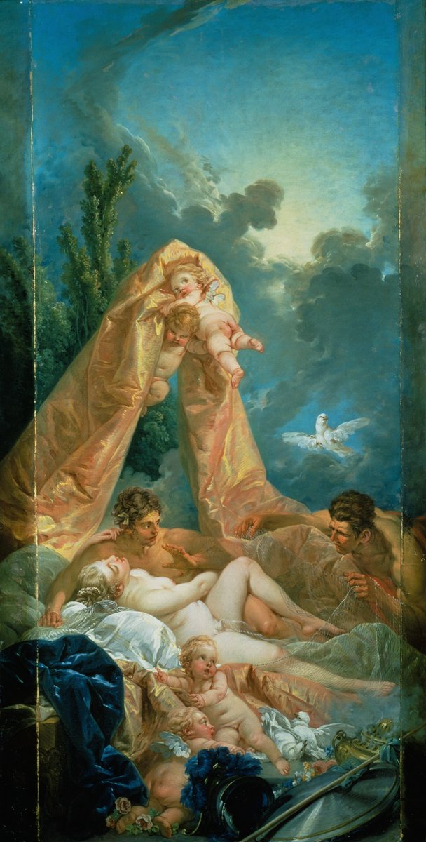 Mars and Venus Surprised by Vulcan by Francois Boucher (1754)