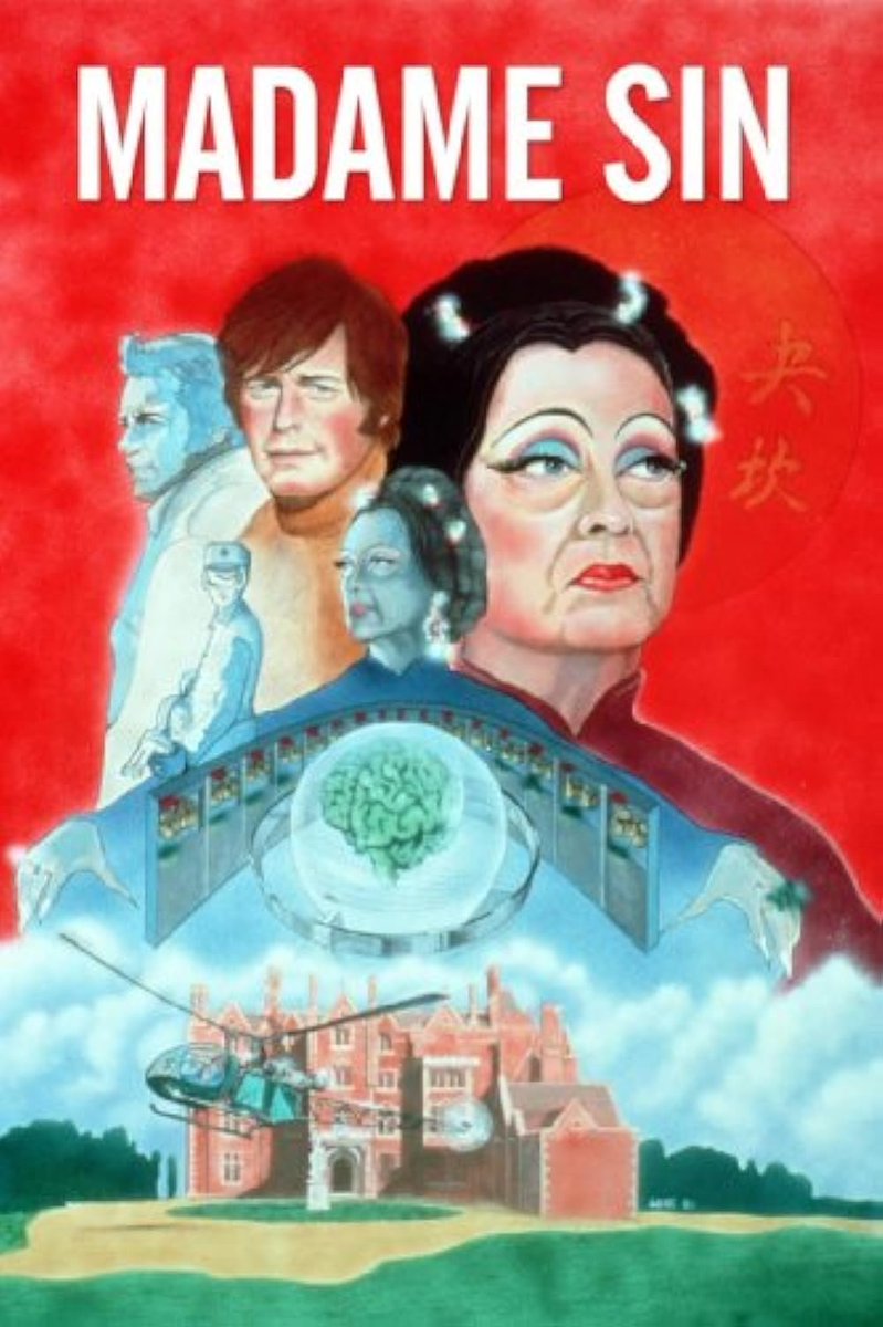 MADAME SIN (1972) ⭐️⭐️⭐️

Bette Davis hams it up as a Bond villain in this fun British thriller, filmed on location with a hilarious supporting turn by Denholm Elliott.

Robert Wagner plays an American agent sent to foil Davis' nefarious scheme. 

Now on <a href="/YouTube/">YouTube</a>
