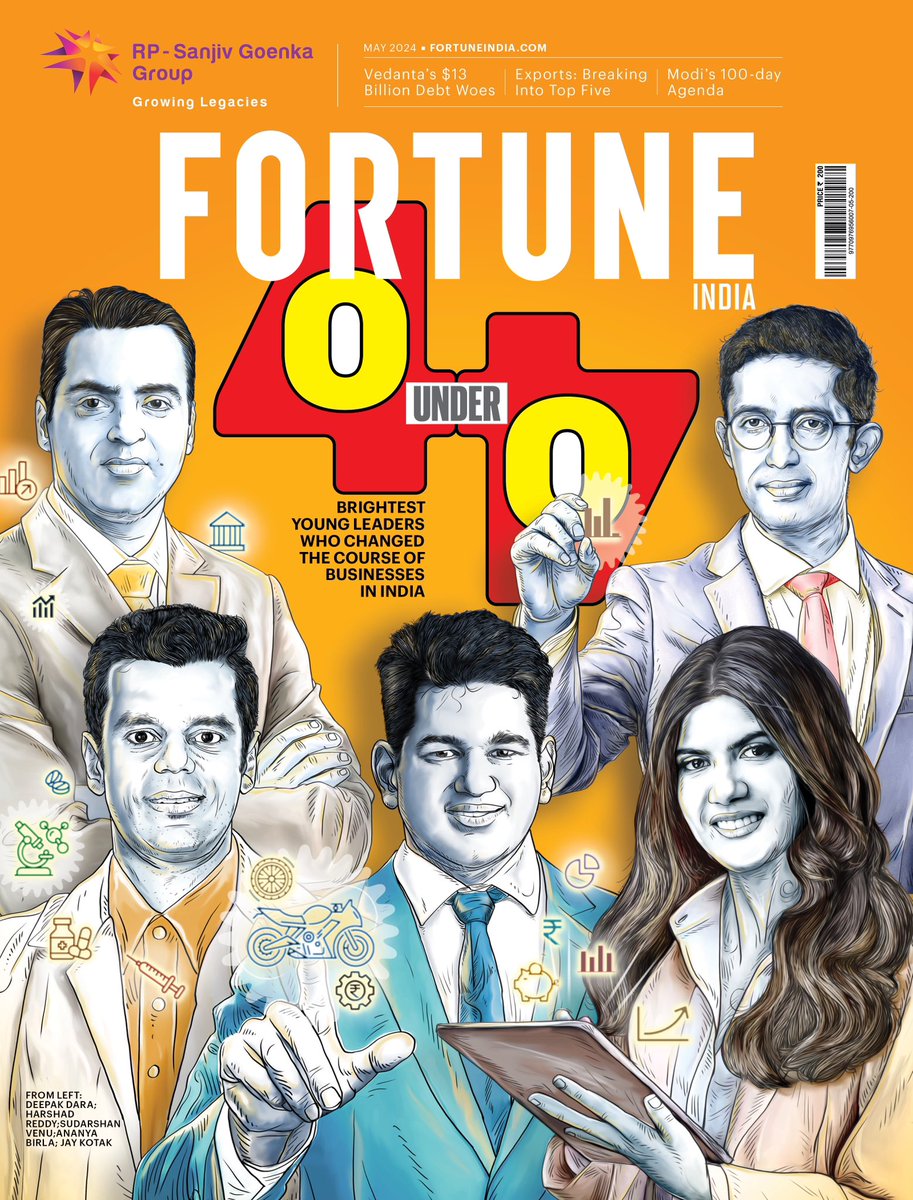 Grateful and humbled. Fortune 40 under 40!! Thank you @FortuneMagazine @FortuneIndia 🧡 💫