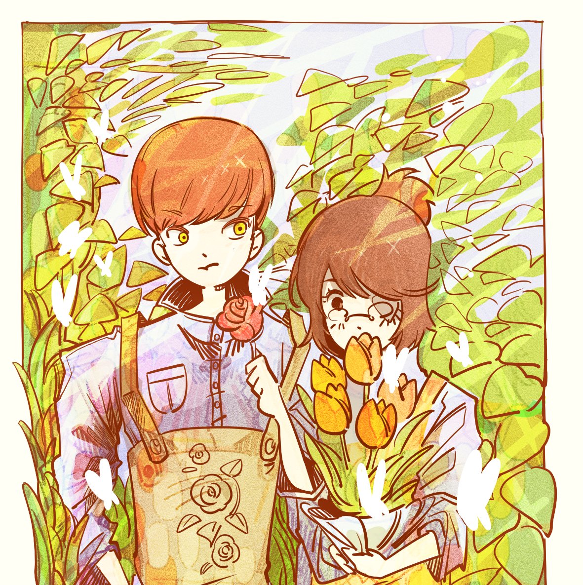 PeakingLbeetle's tweet image. #flohan
花店員.....