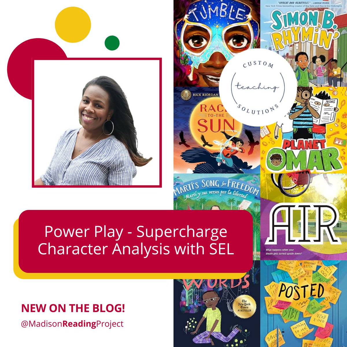 📚 In this post, our friend Jocelynn from Custom Teaching Solutions gives us a framework on how to design an effective lesson plan to more deeply engage students with character analysis. Check it out at madisonreadingproject.com/blog

#NewBookFeeling #TeacherAppreciationWeek