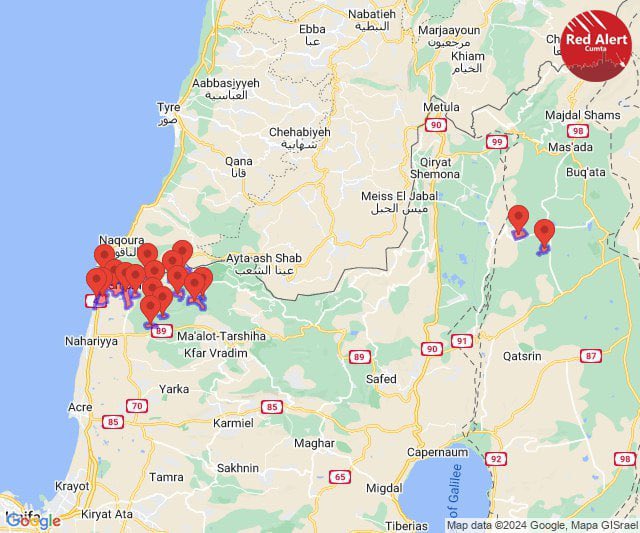 Israeli Aircraft and Artillery are launching Large-Scale Strikes currently on Hezbollah Positions across Southern Lebanon, after a Significant Attack earlier on Northwestern and Eastern Israel using One-Way “Suicide” Drones.