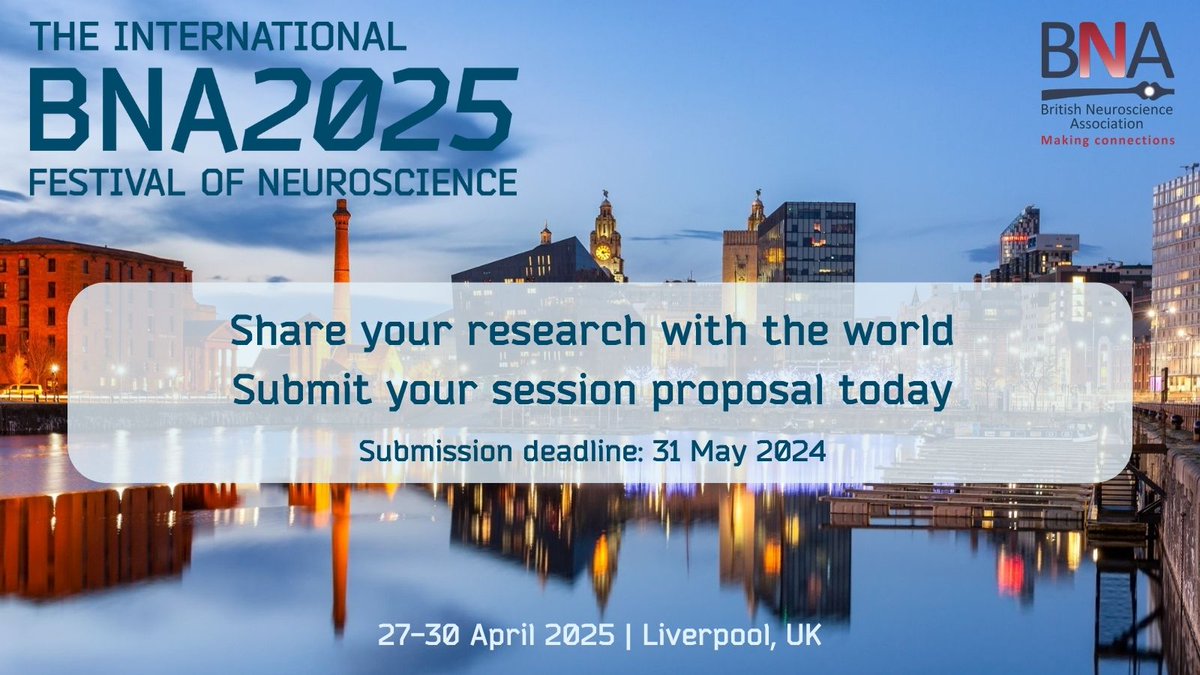 Don't miss out on this opportunity to contribute to an exciting and diverse #BNA2025. Submit a session proposal today to shape the scientific programme, and share your ideas and expertise with our international #neuroscience community. lnkd.in/e3VJ4TXZ