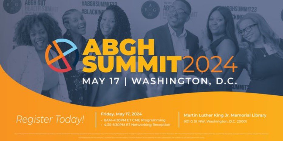 Few spots remaining for #ABGHSummit24! We’re almost sold out! Don't miss this CME event centered on #healthequity in GI. Where: Martin Luther King Memorial Library / Washington, D.C. When: Friday, May 17, 2024/8AM-4:30PM ET CME/ 4:30-5:30PM ET Reception 🔗…