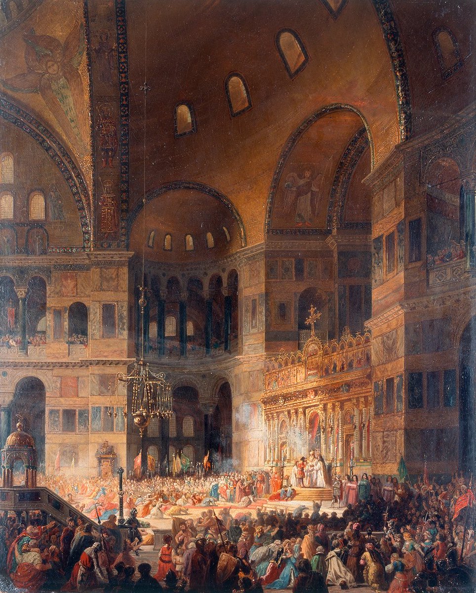 Richard the Lionheart Receives Communion in Hagia Sophia (1849), by Gaspare Fossati