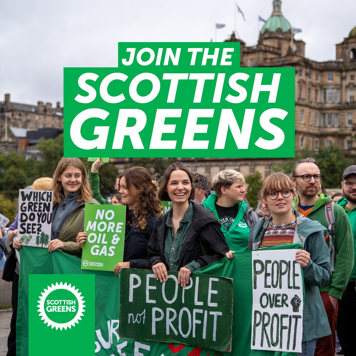 Only the Scottish Greens will campaign for a fairer, greener, more equal Scotland. 🏴󠁧󠁢󠁳󠁣󠁴󠁿🏳️‍🌈 🌍Join us today, and put people and the planet first. ➡️greens.scot/join