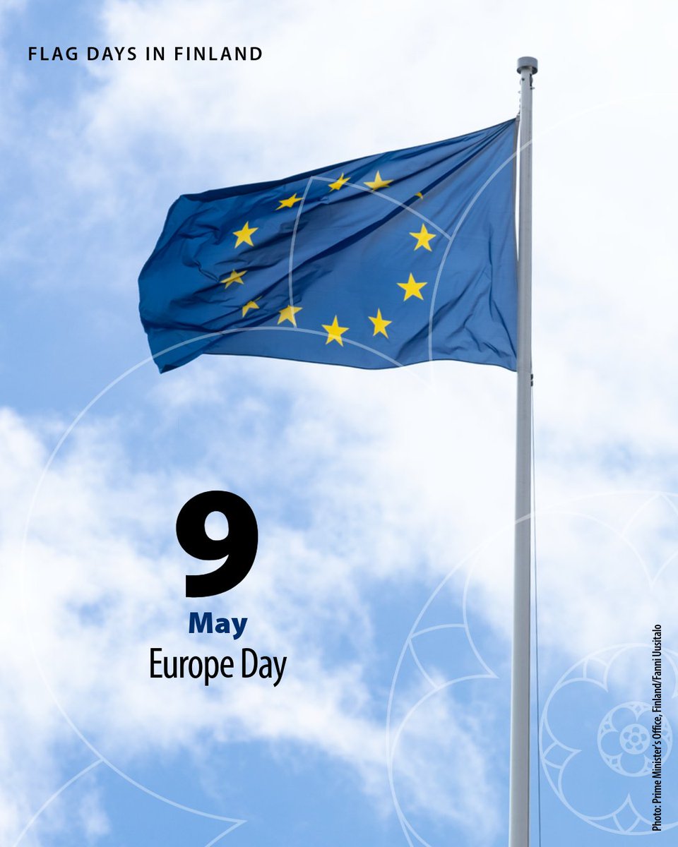 Happy Europe Day! 🇫🇮🇪🇺 The EU is Finland’s most important political and economic frame of reference and community of values. Europe Day is one of the main symbols of the EU alongside the flag, anthem and motto.