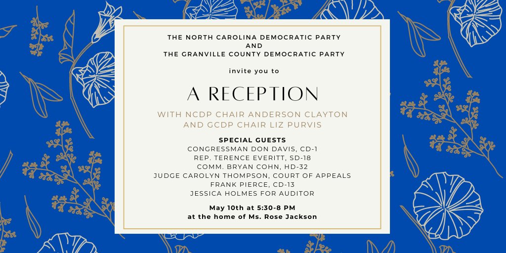 Friends, we could use some help. Funds raised here benefit us & @NCDemParty -- we need help to make a robust blue ballot program happen this year! Please give if you can, & if you're in the area come on by! The great @abreezeclayton will be there! #ncpol secure.actblue.com/donate/05-10-2…