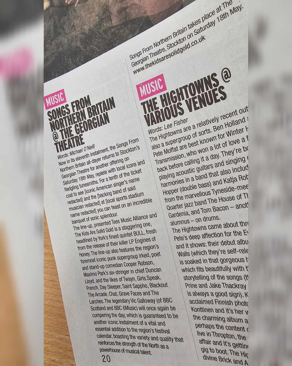 '...another iconic instalment of a vital and essential addition to the region's festival calendar...' A lovely lil' write-up in @narc_magazine about the upcoming Songs From Northern Britain, taking place on Sat 18th May. 🎟 georgiantheatre.co.uk/live-event/ven…