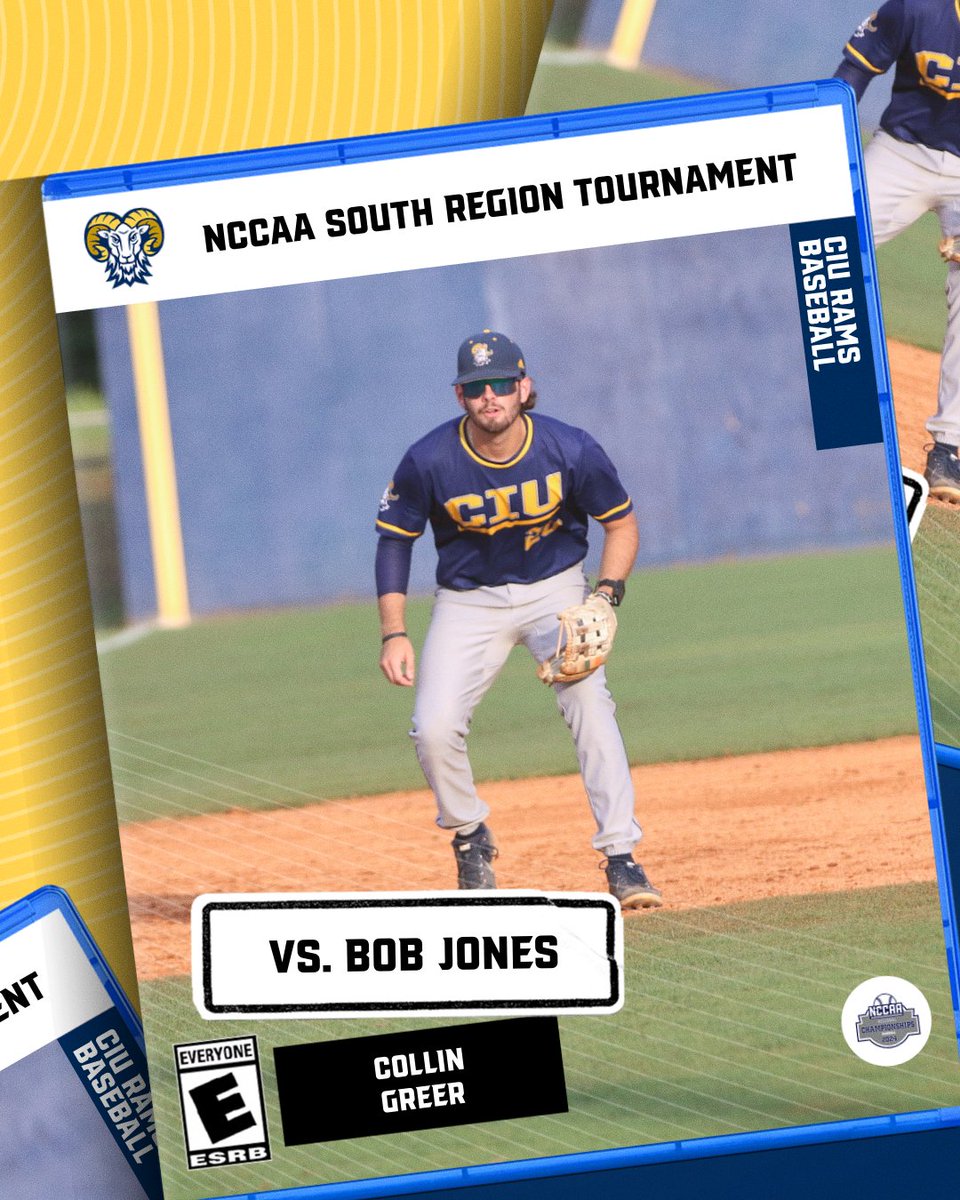 ⚾️GAME DAY⚾️ @ciuramsbaseball takes on No. 8 Bob Jones in the second round of the NCCAA South Region Tournament! #RamEm 📍Miller Field - Columbia, S.C. ⏰ Apx. 4:30 PM 📺 bit.ly/44u3UXX 📊 bit.ly/3URJK74